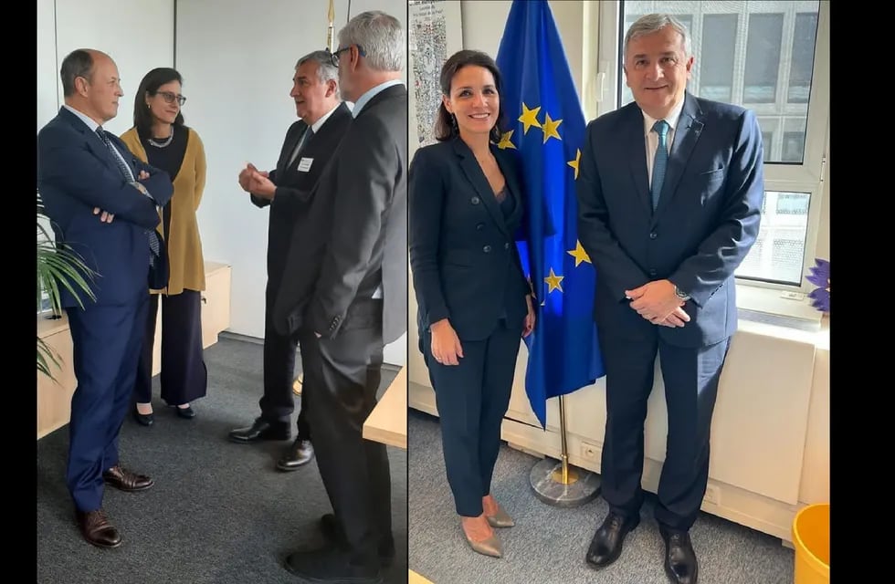 El gobernador de Jujuy Gerardo Morales lleva adelante gestiones ante la Unión Europea, en Bélgica.