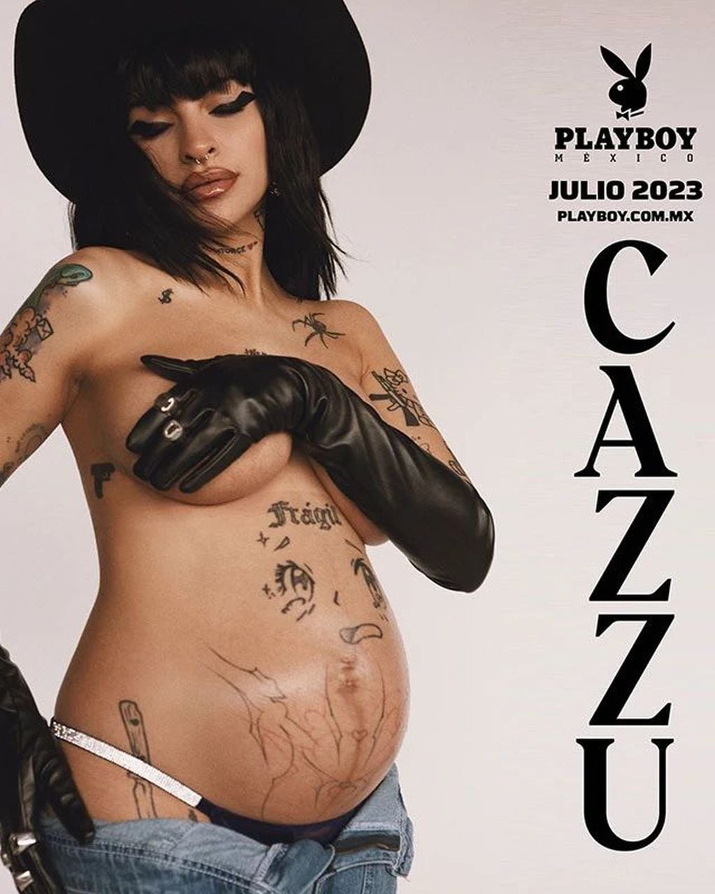 Cazzu posó embarazada para Playboy y causó controversia con su sesión de fotos
