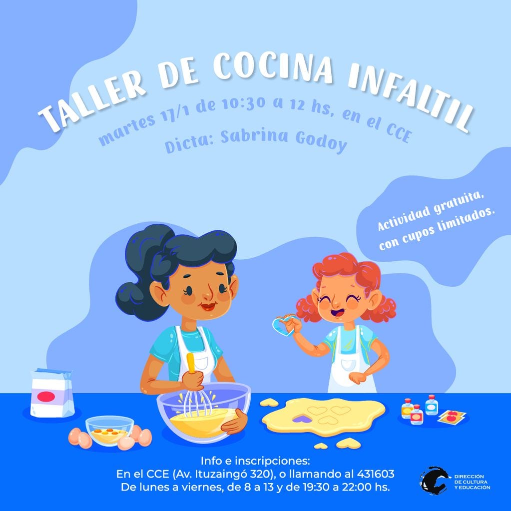 Taller de Cocina Infantil en el Centro Cultural La Estación de Tres Arroyos