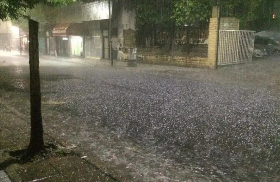 Caída de granizo en la Ciudad de Buenos Aires