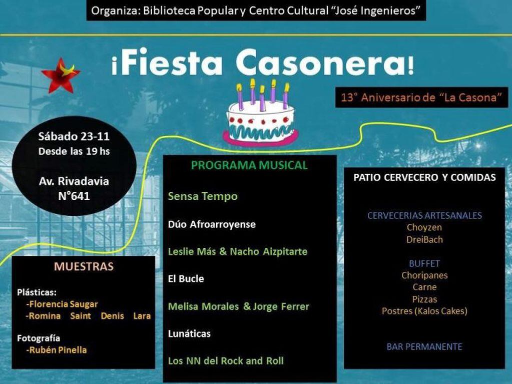 13º aniversario de La Casona (foto facebook/La Casona)