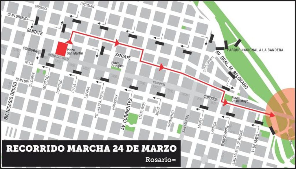 Operativo especial de tránsito en Rosario por el Día de la Memoria