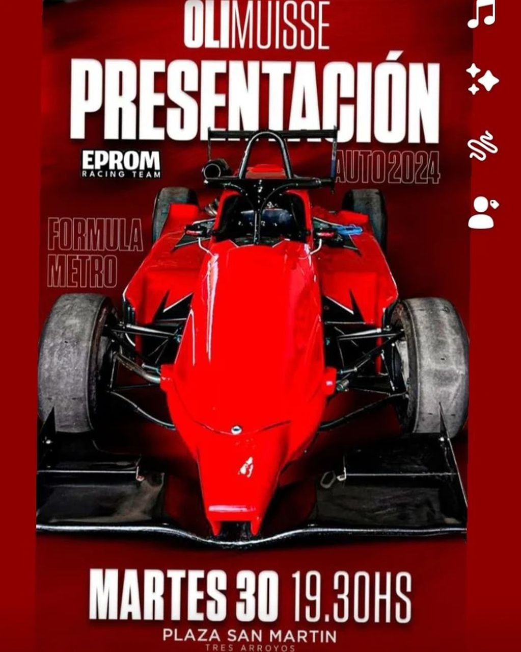 Oliva Muisse presentará su nuevo auto de la Formula 3 Metropolitana