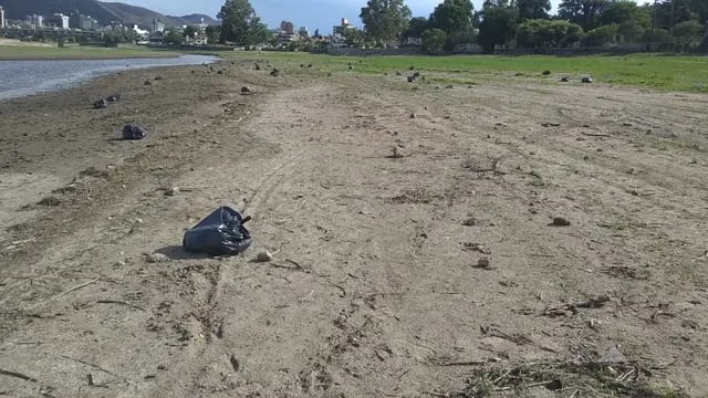 Limpieza en el lago San Roque