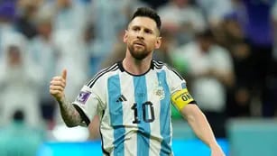 Messi celebra su gol ante Países Bajos