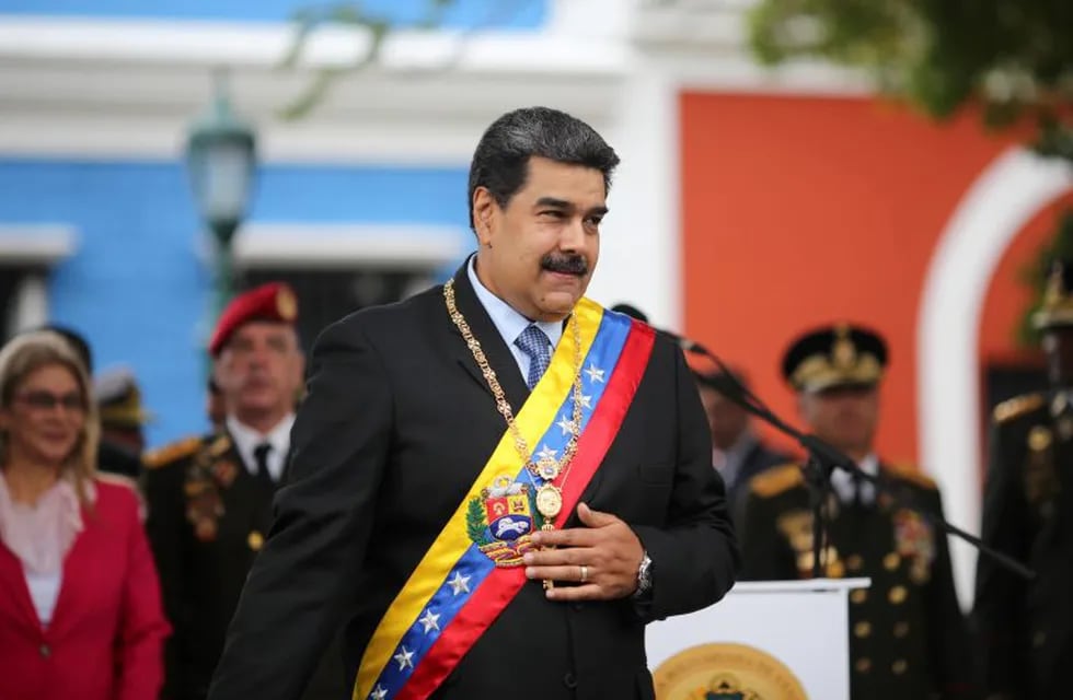 Venezuela's President Nicolas Maduro attends a ceremony to commemorate the Congress of Angostura in Ciudad Bolivar, Venezuela February 15, 2019. Miraflores Palace/Handout via REUTERS ATTENTION EDITORS - THIS PICTURE WAS PROVIDED BY A THIRD PARTY.