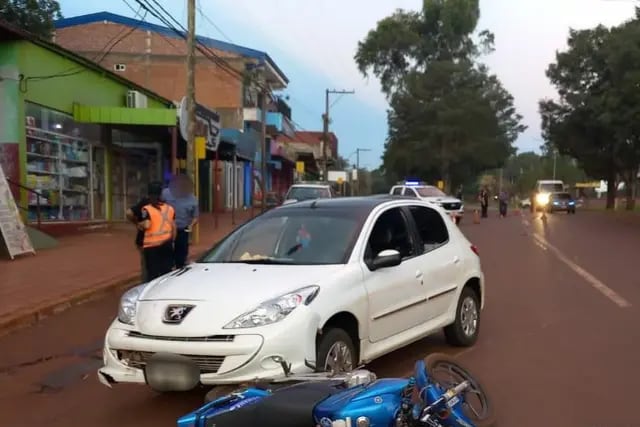 Garuhapé: detienen a automovilista que conducía alcoholizado y atropelló a un motociclista