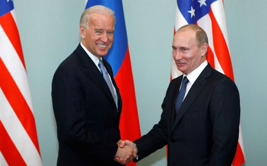Joe Biden y Vladimir Putin. 
