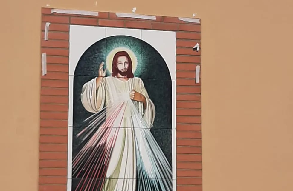 Inauguraron una imagen de Jesús Misericordioso en Pérez