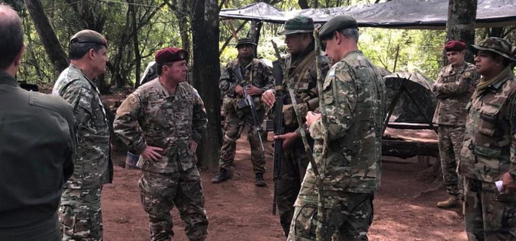 Efectivos del Ejército argentino en la zona selvática del Norte. (Defensa)