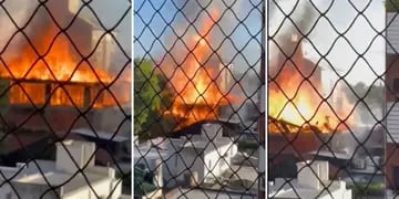 Incendio en Lomas de Zamora