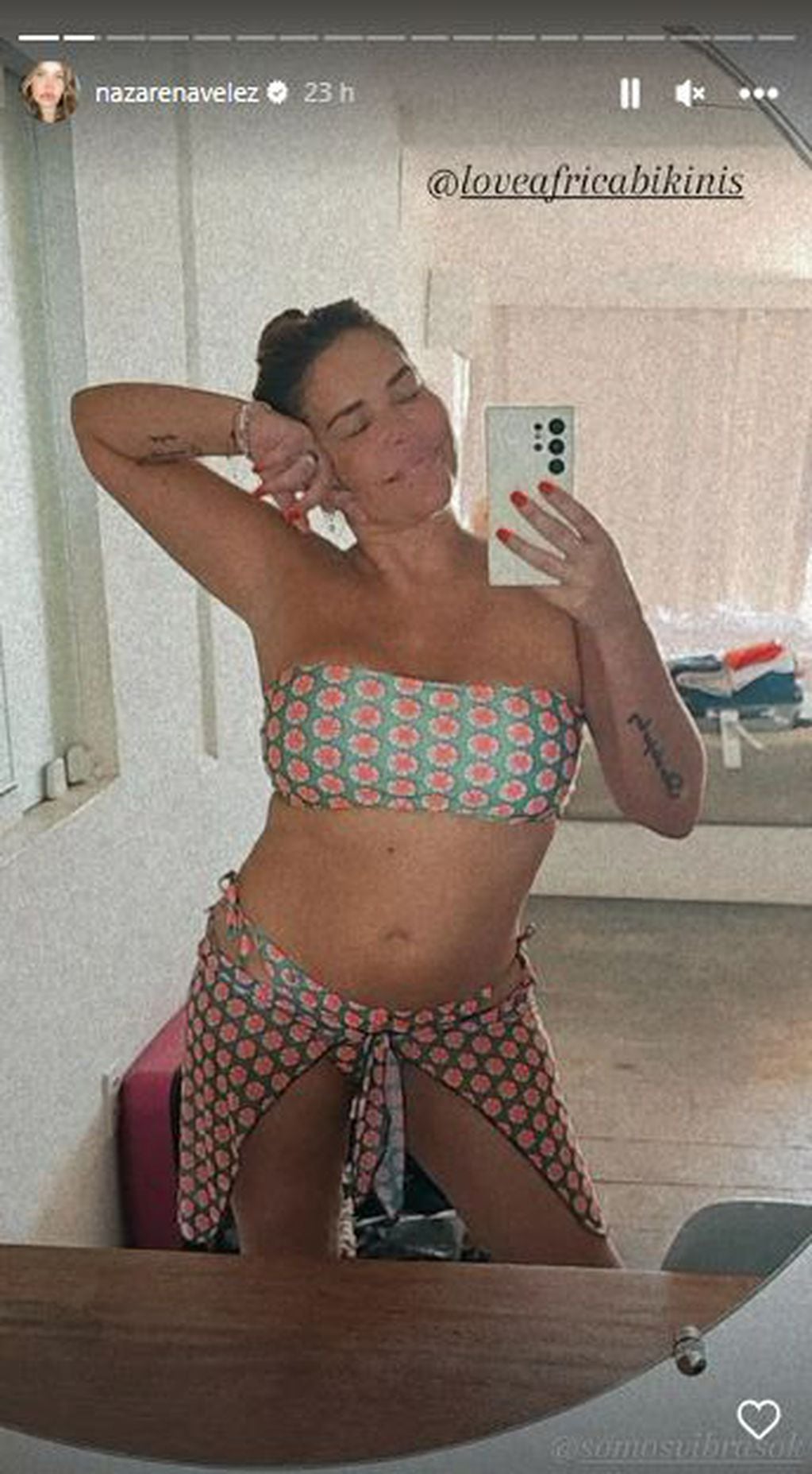 Nazarena Vélez posa en bikini