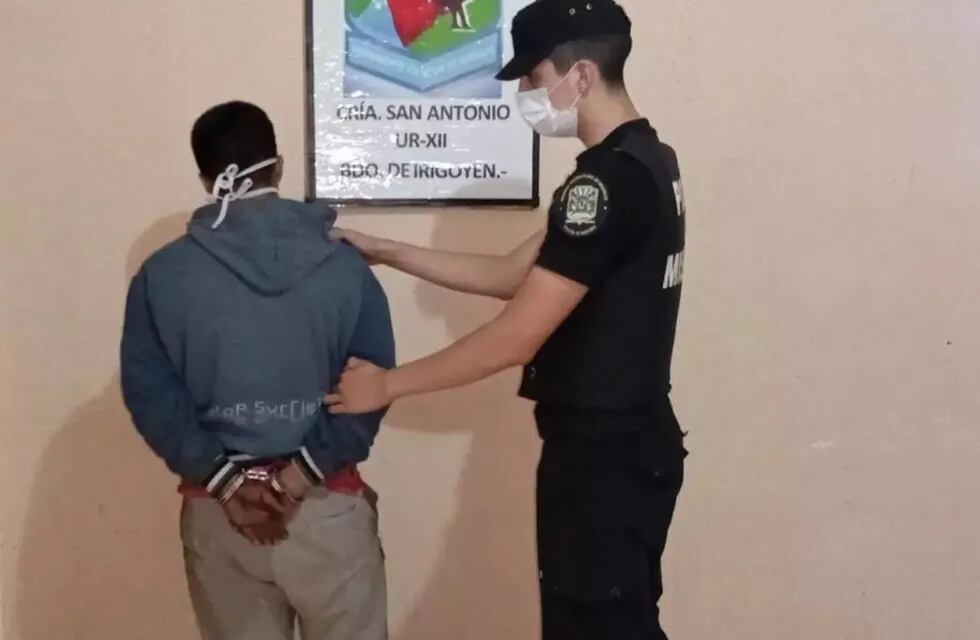 San Antonio: detuvieron a un joven por incumplir una prohibición de acercamiento hacia su expareja.