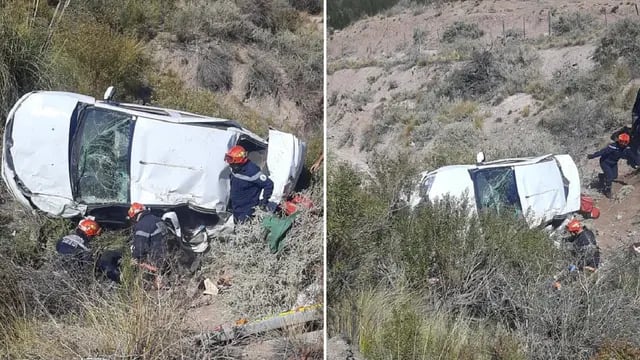 Tragedia en la ruta 7: un auto de origen chileno volcó y hay un muerto