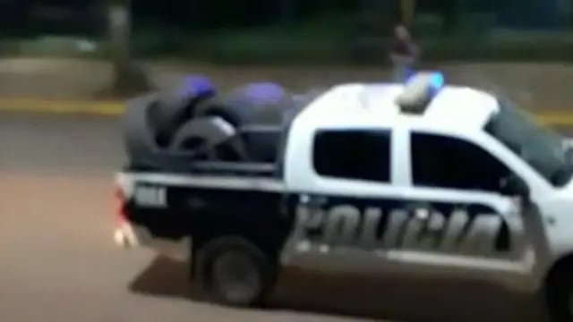 Contrabando de neumáticos en Eldorado: policías se tirotean con contrabandistas