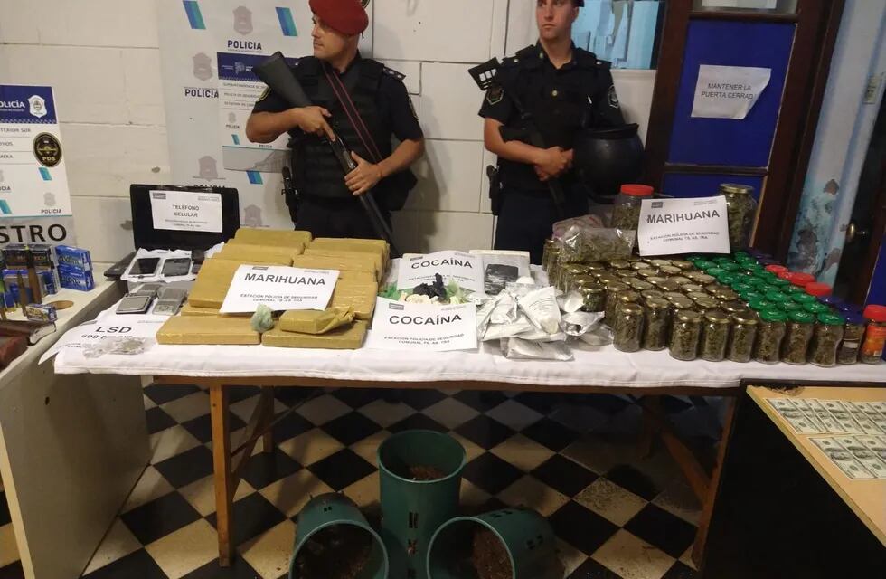 Tres Arroyos, en un amplio operativo policial incautan drogas por un valor de 80 millones de pesos