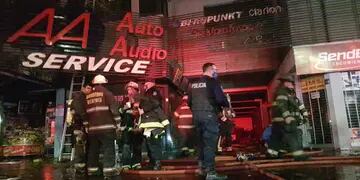 Incendio en edificio de avenida Colón, entre Mitre y Chile (Ciudad de Mendoza)