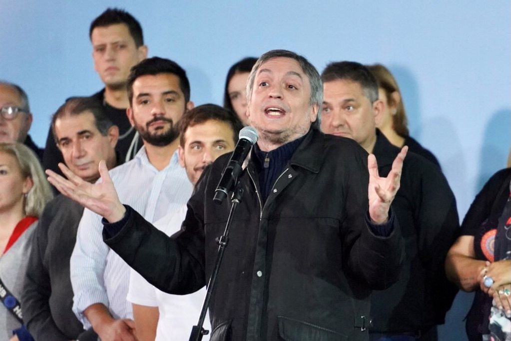 Máximo Kirchner durante el discurso en el acto de la campora
FOTO CLARIN
maximo