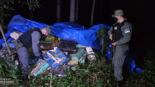 Garuhapé: encontraron más de cuatro toneladas de marihuana ocultas en el monte