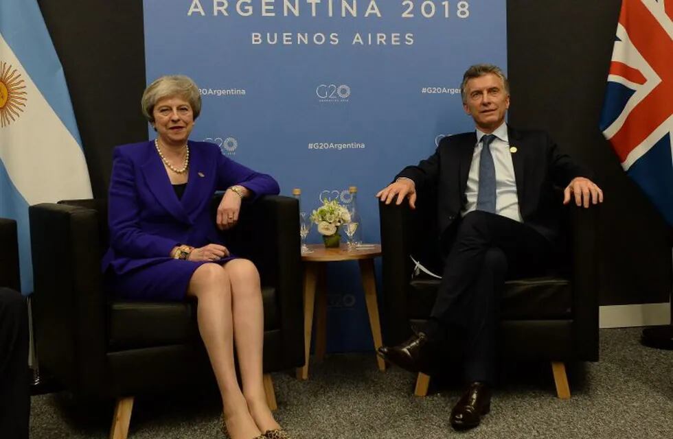 Theresa May y Mauricio Macri (EFE)