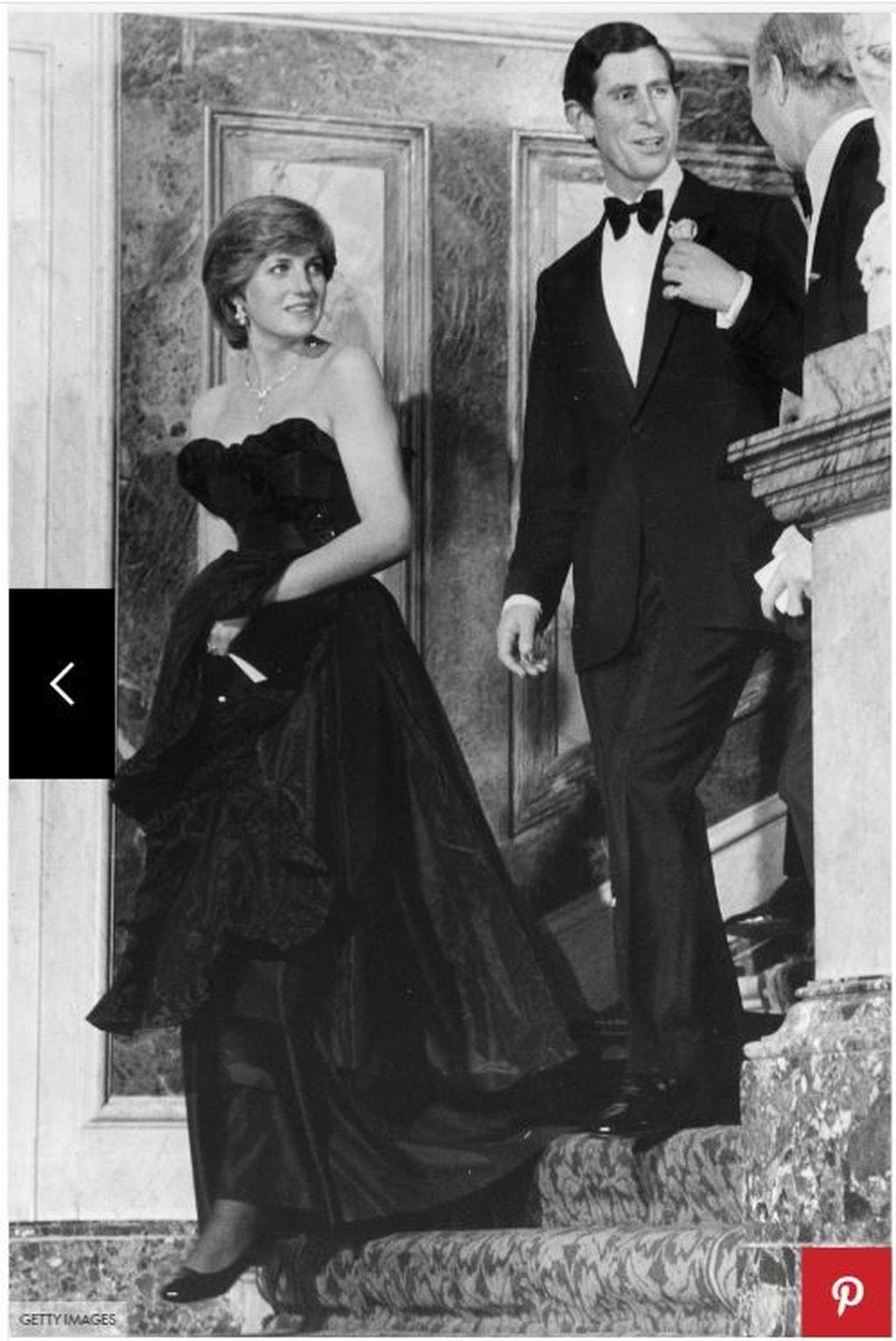 Una de sus primeras apariciones como prometida Carlos de Inglaterra en un recital en el Goldsmith Hall en Londres en 1981.