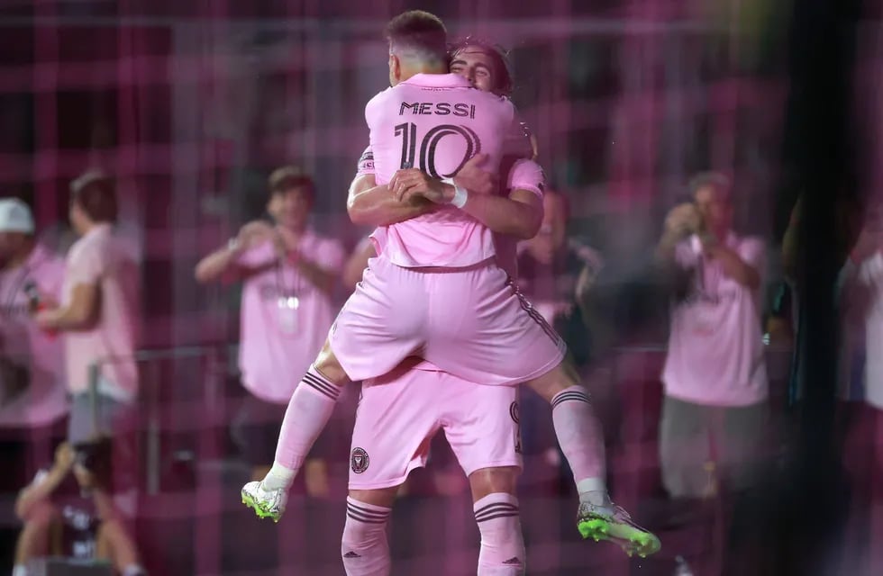 Messi celebrando su gol ante Charlotte
