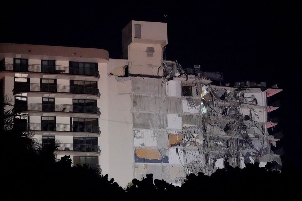 Derrumbe en un edificio de Miami, Estados Unidos.