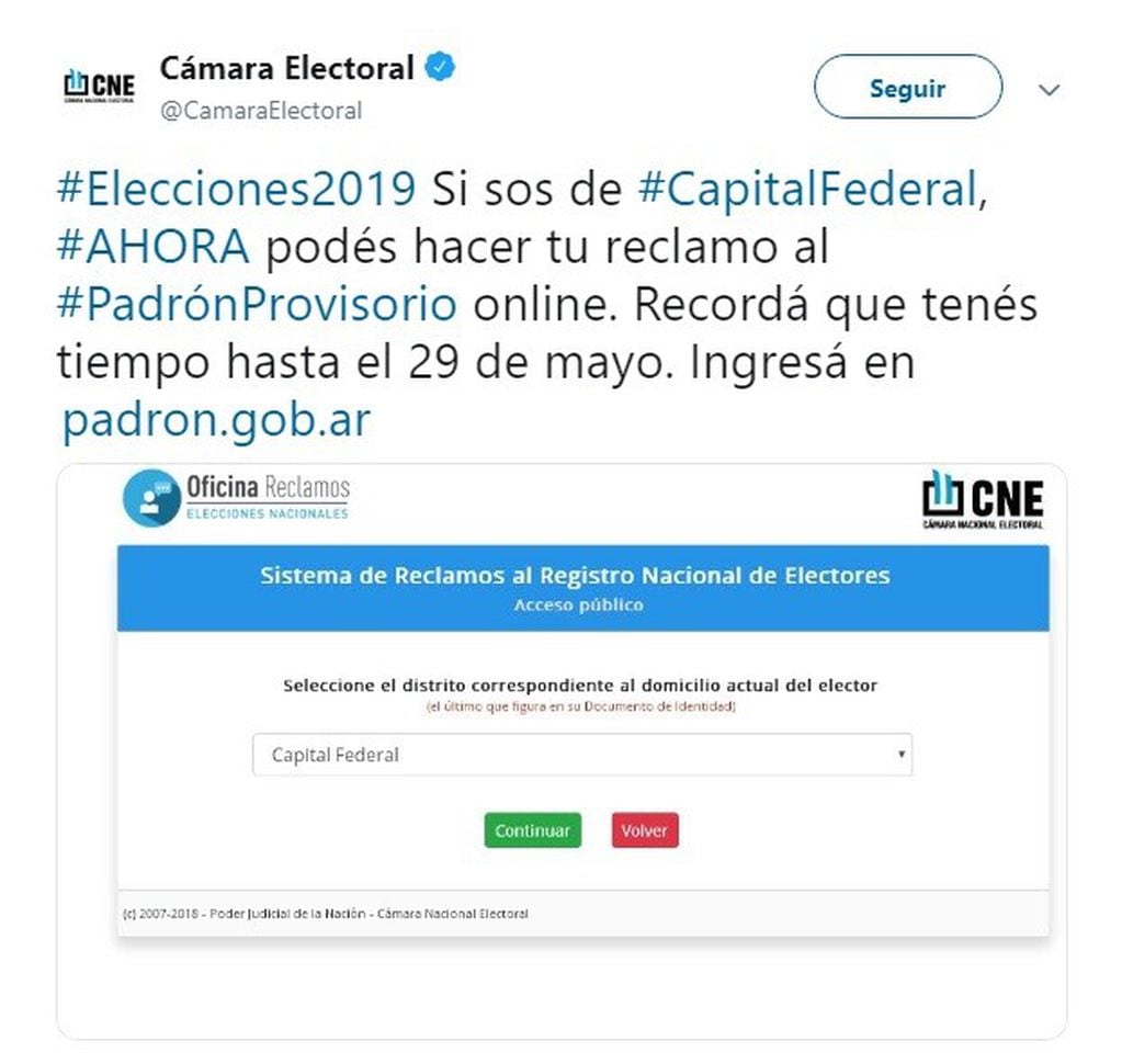 (Twitter: @CamaraElectoral)