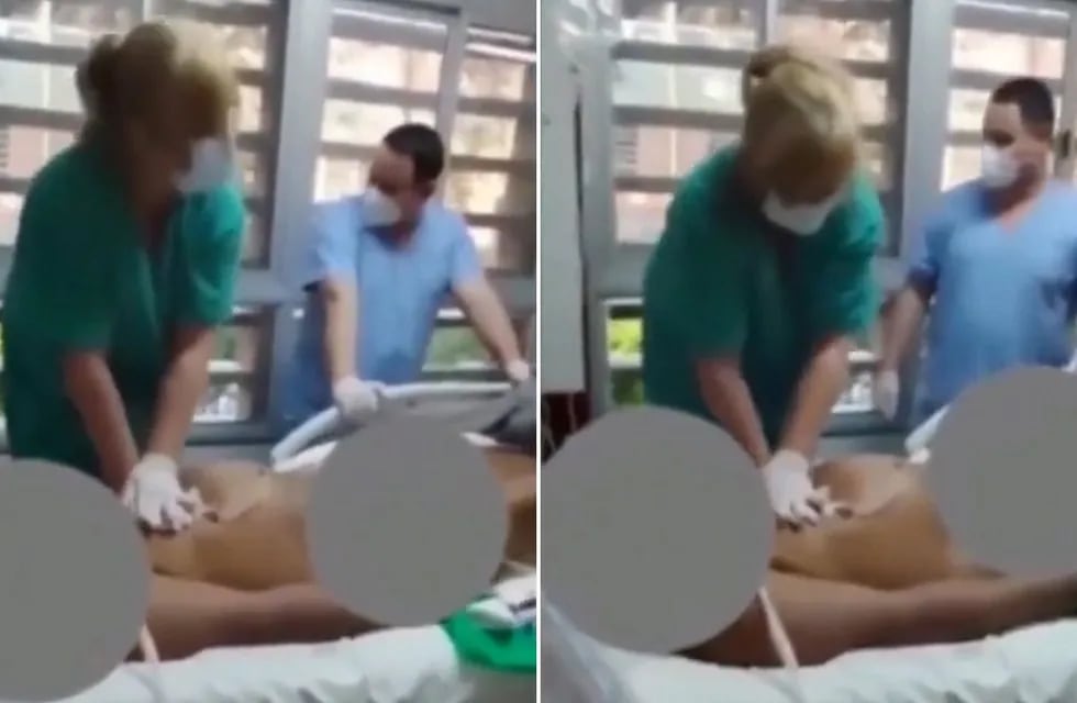 Médicos y enfermeros se filmaron mientras reanimaban a un paciente entre carcajadas. Foto: Captura de video