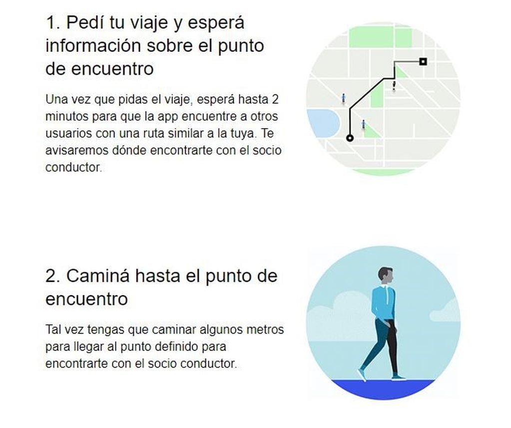 "UberPool", la nueva modalidad que llega a Buenos Aires. (Uber)
