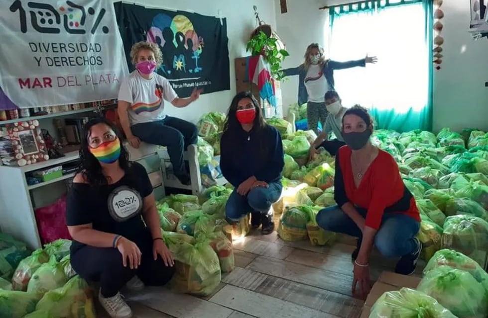 El Comité de Emergencia LGTBIQ+ marplatense lleva adelante una campaña solidaria (Foto: Facebook AMI Mar del Plata)
