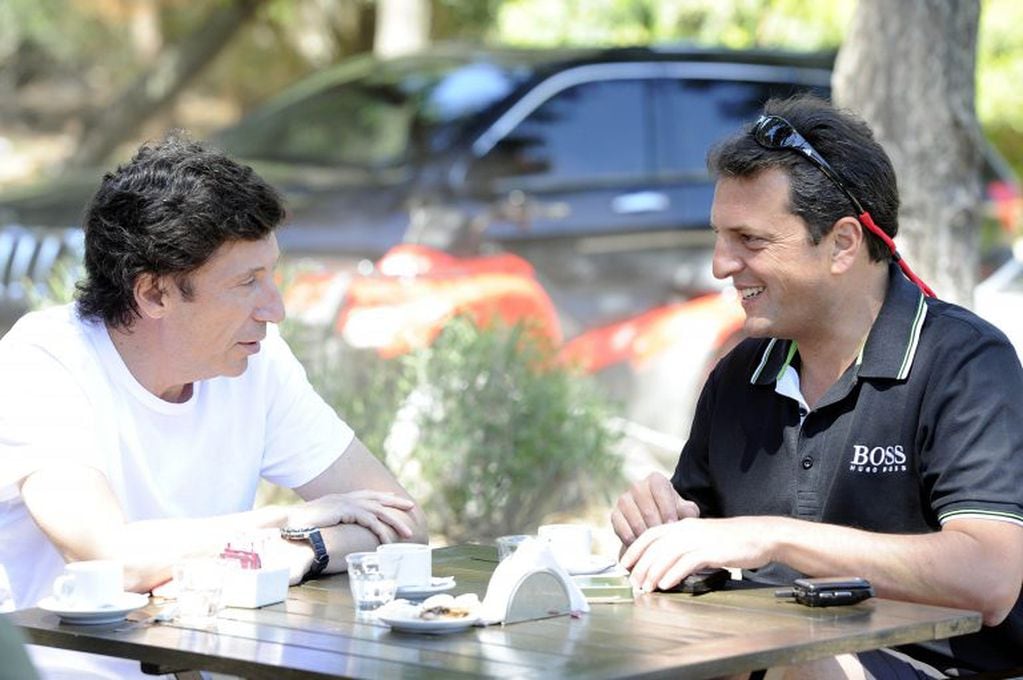 Sergio Massa, en una reunión con Gustavo Posse en 2014. Crédito: DYN/PRENSA FR.