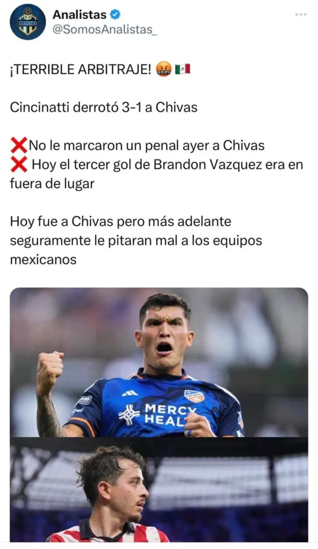 Los clubes mexicanos contra Messi y al arbitraje