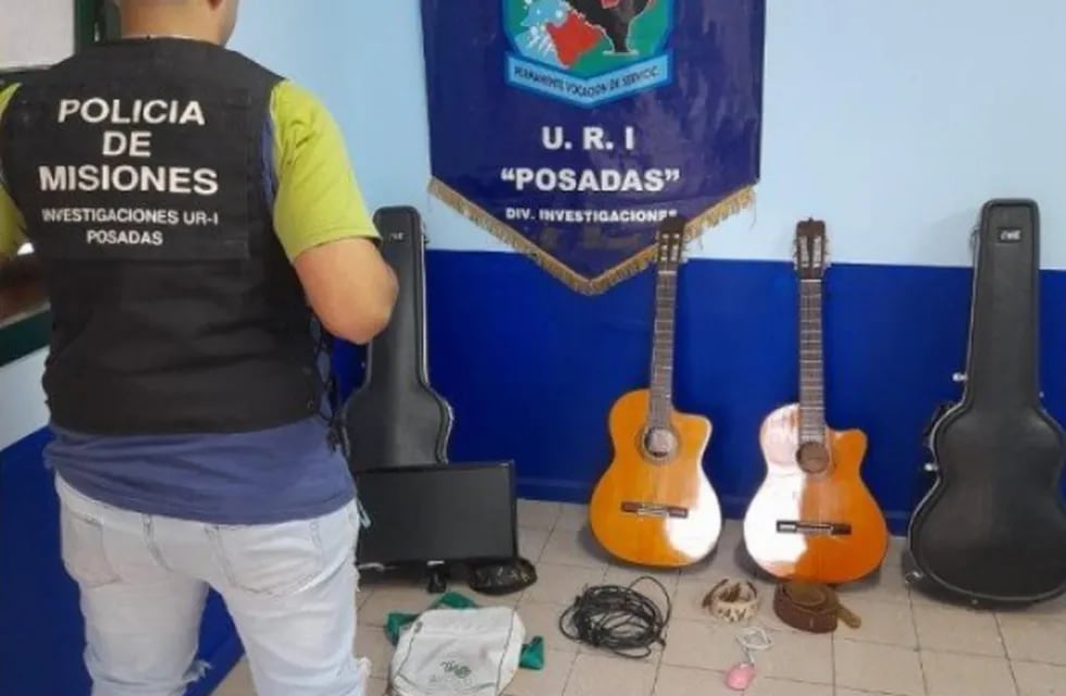 Recuperan instrumentos musicales robados en Posadas.