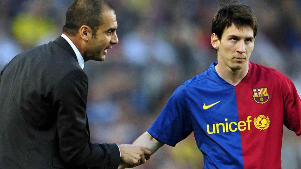 La sociedad Pep Guardiola y Lionel Messi en 2009. (Foto: AP).