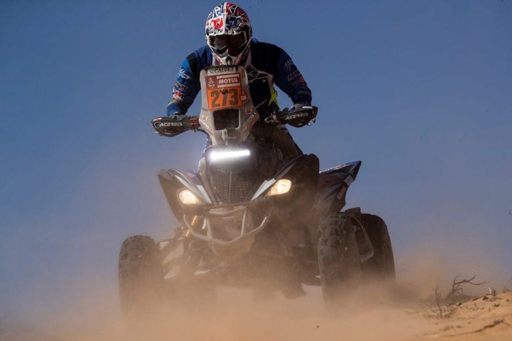 El francés Romain Dutu. Brillante hoy, ganando la etapa, en el marco de su primera participación en el Dakar.