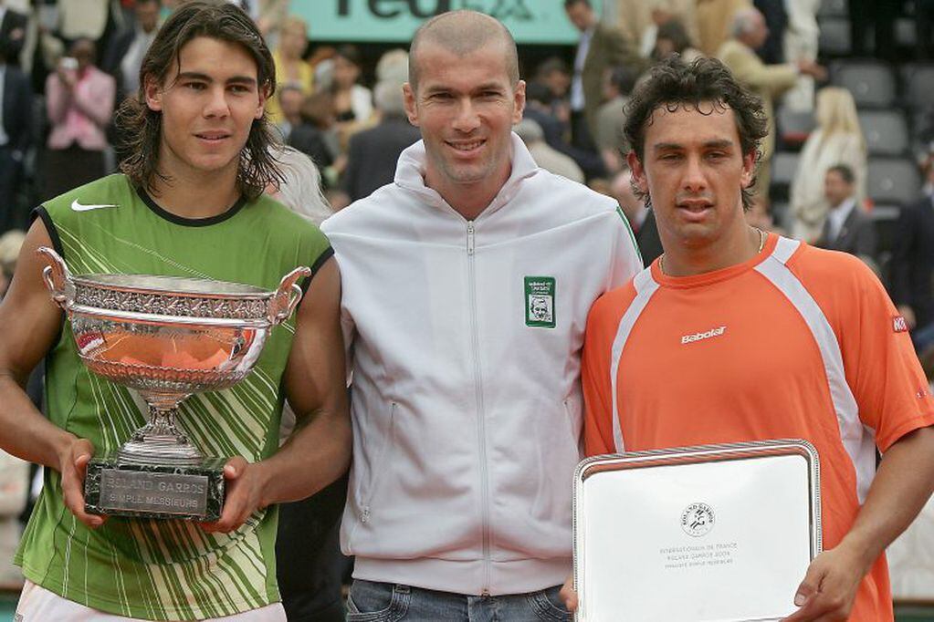 Mariano Puerta en la final con Rafael Nadal.