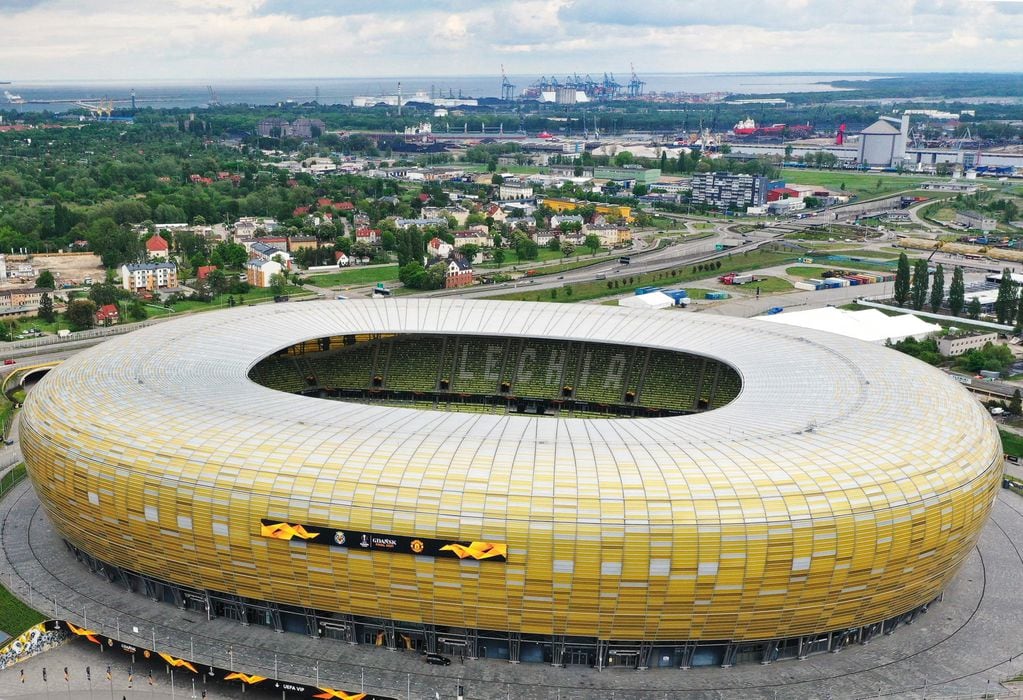 El Gdansk Stadium, de Polonia, donde se jugará la final de la Europa League.