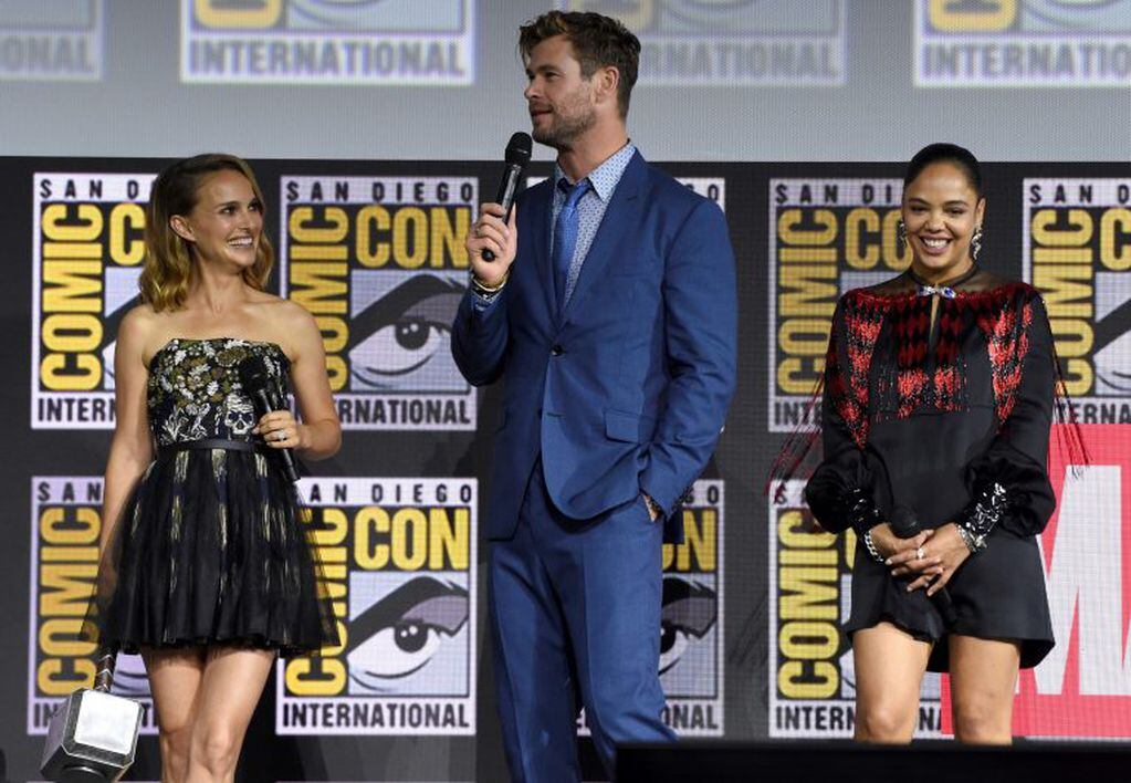 Chris Hemsworth, el intpértre de Thor en las tres primeras películas también estuvo presente. Foto: Chris Pizzello/Invision/AP.