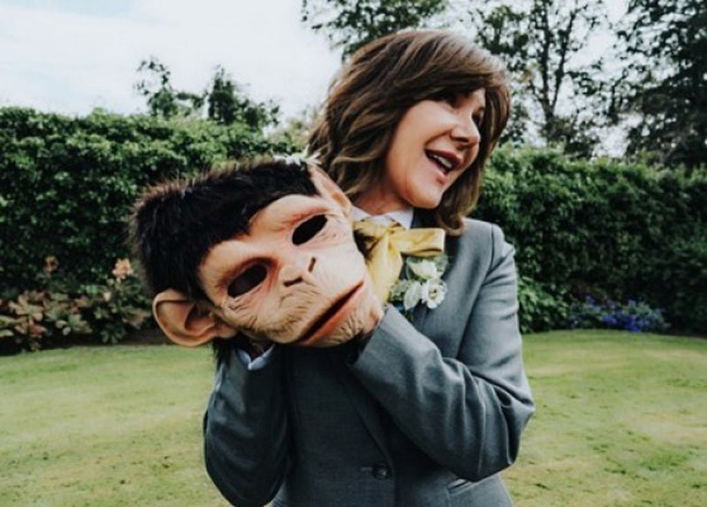 Sharon Zimmer en el casamiento de Jorge Reyes (Instagram)