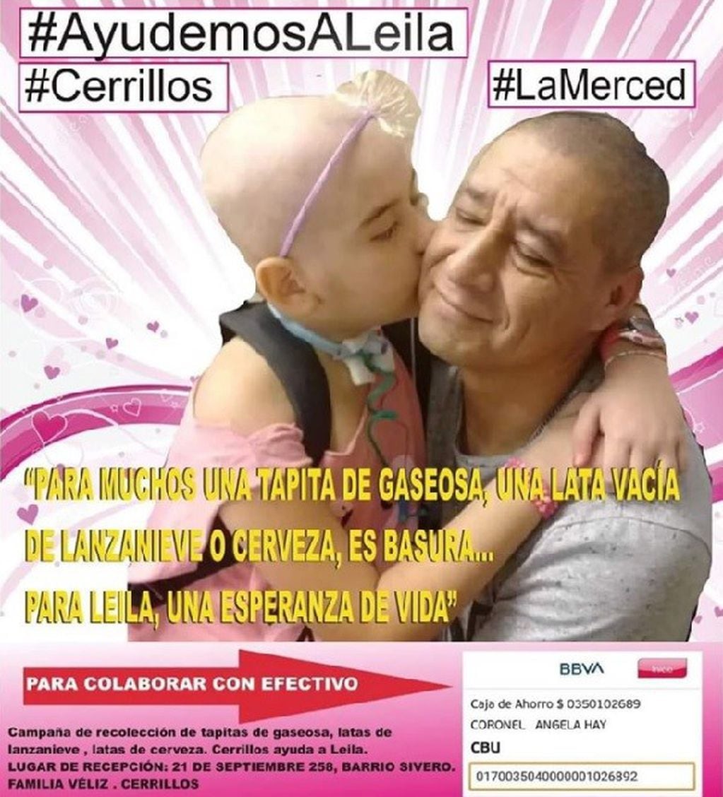 Campaña ayudemos a Leila (Facebook Benjamín A Gaunuco)