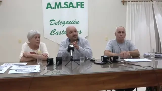 Griselda Marcos, Rodrigo Alonso y Adrián Oesquer, en AMSAFE Castellanos