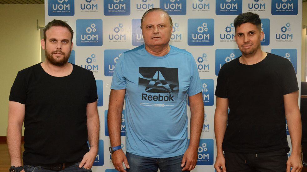 La nueva conducción de la Unión Obrera Metalúrgica de Rafaela, en donde sigue Roberto Oesquer a la cabeza