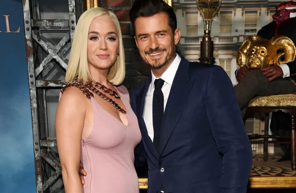 Orlando Bloom con Katy Perry (Photo by Chris Pizzello/Invision/AP, File)