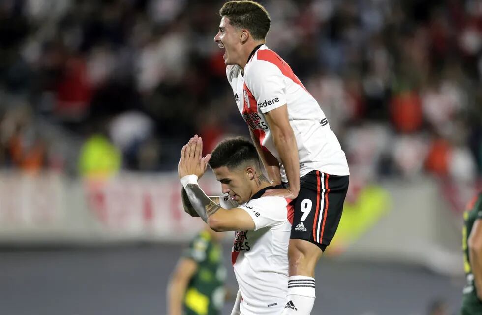 Enzo Fernández anotó el 1-0 de River sobre Defensa y Justicia. (Fotobaires)