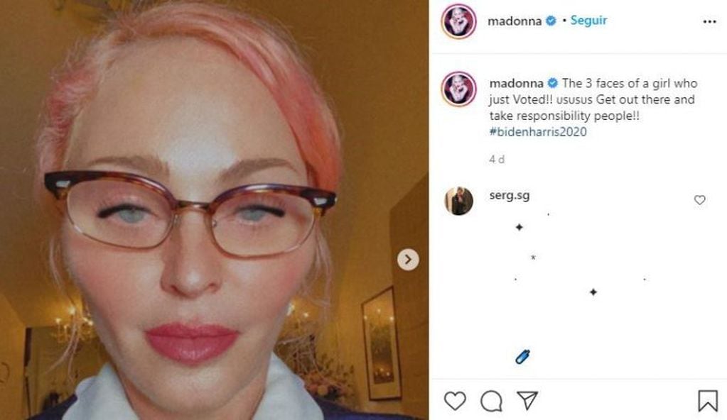 Madonna compartió su nuevo color de pelo en redes sociales (web)