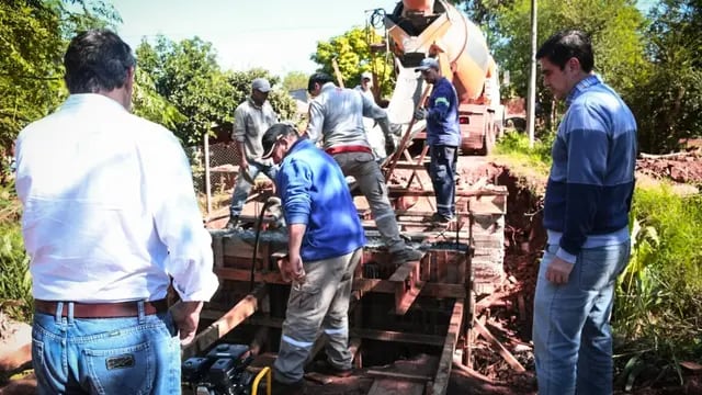 Obras en Eldorado: arranco la segunda etapa de la construcción de un puente en el barrio Avanti