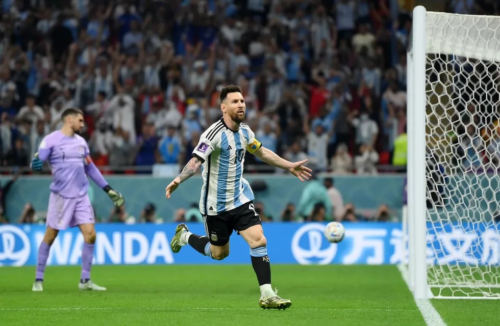 Messi marcó el primer tanto para Argentina ante Australia (AFA)