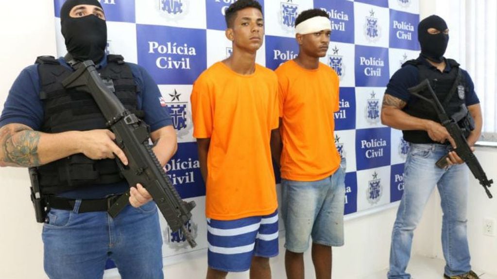 Dos jóvenes detenidos por el crimen del turista cordobés en Brasil (Gentileza SSP-Brasil)