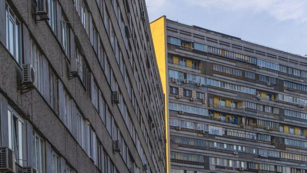 La arquitectura soviética que caracteriza a Kiev.